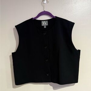 Worthington Classic Black Button-Up Vest